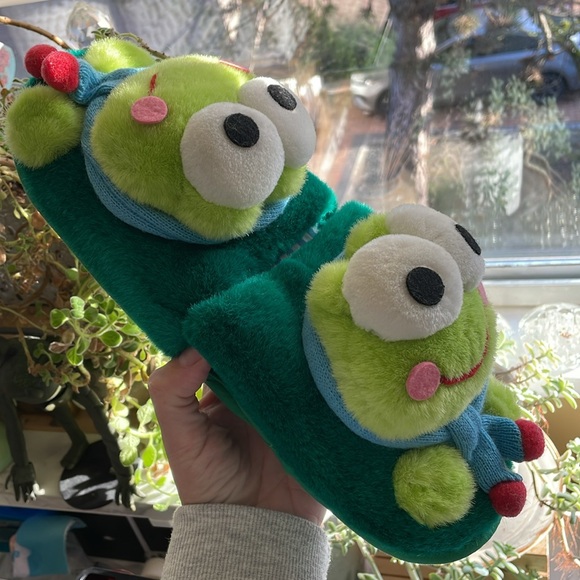 Vintage RETRO 1992 SANRIO Keroppi NEW slippers - never worn! - Picture 7 of 7